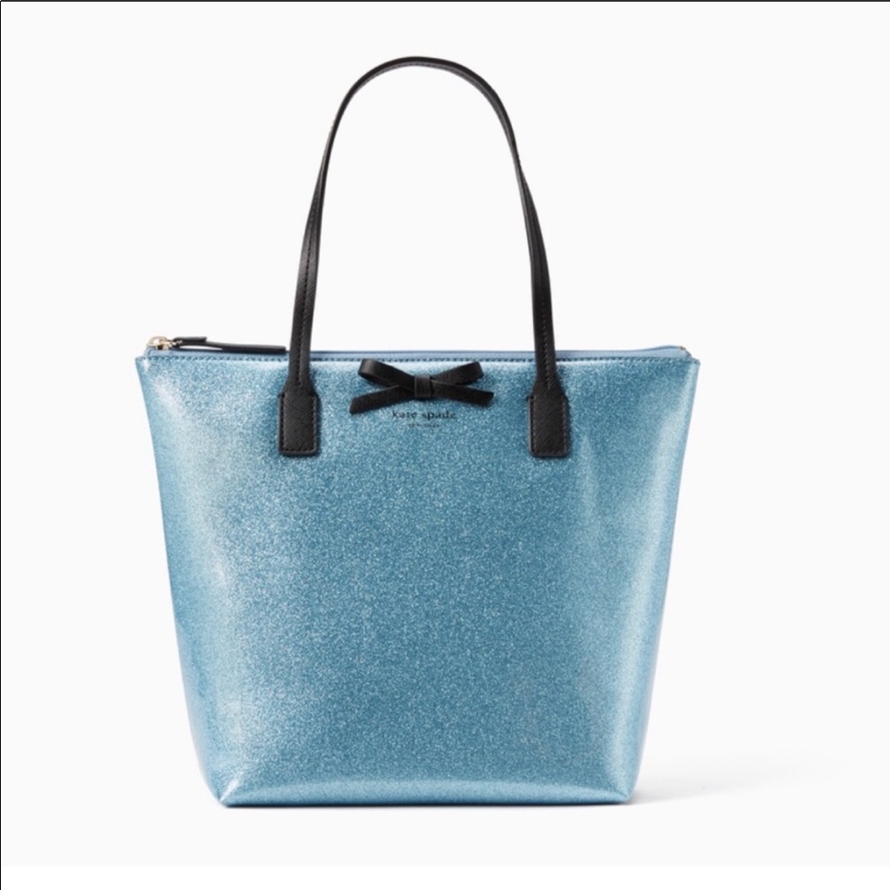 Kate Spade blue glitter handbag